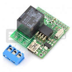 Moduł wykonawczy z przekaźnikiem i mikrokontrolerem ATmega8  MOD-34