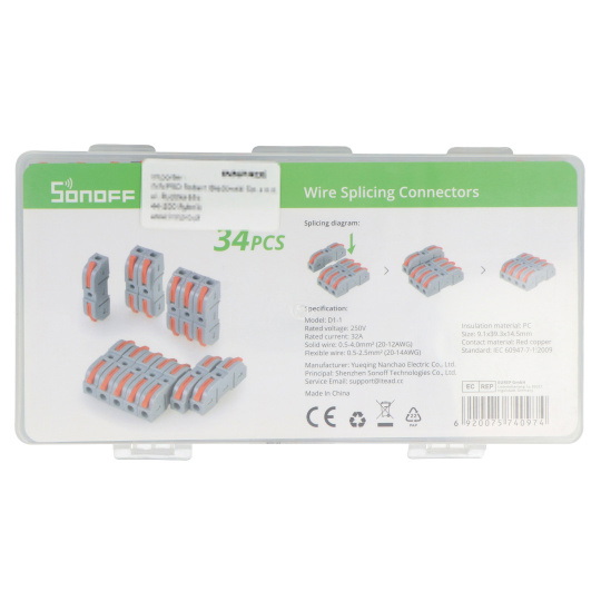 Комплект швидких з'єднувачів Sonoff - 34 шт.
