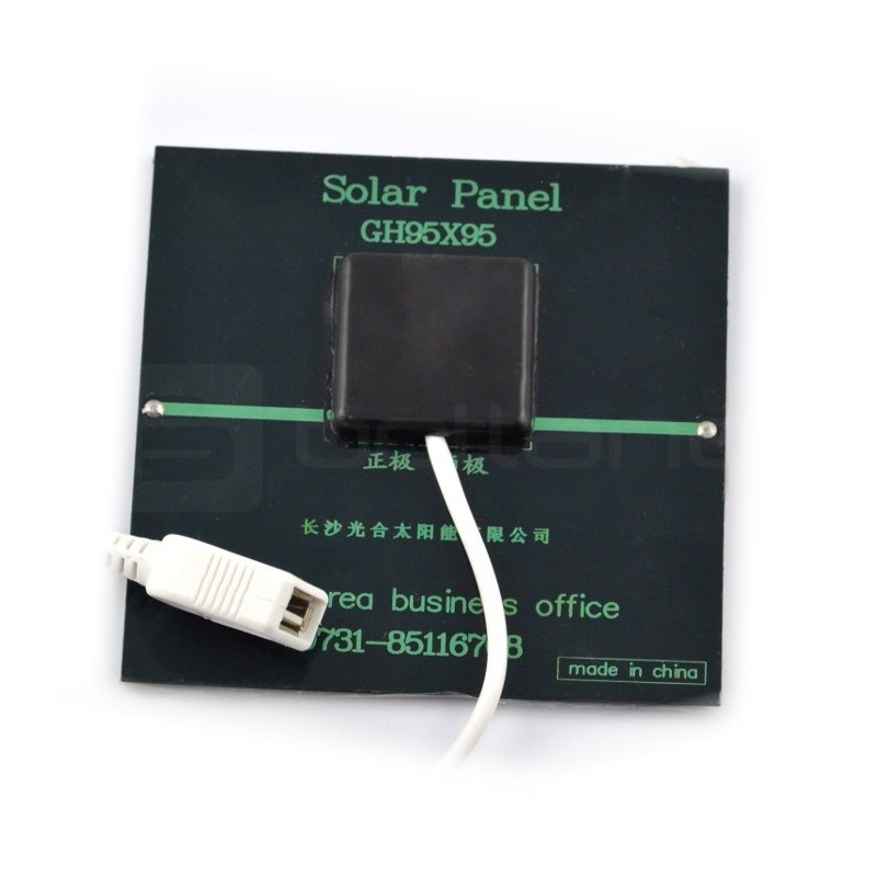 Ogniwo słoneczne 1W / 5,5V 95x95x3mm USB