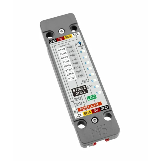 ByteButton - 8 кнопок + 9 світлодіодів WS2812C RGB - STM32G031 - Модуль розширення блоку - M5Stack U192