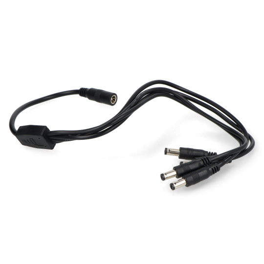 Розгалужувач постійного струму 5,5/2,1 мм - 4 контакти - 2,5 А/контакт