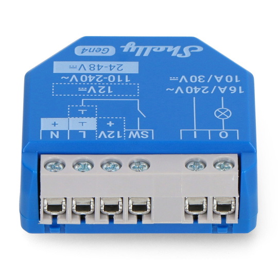 Shelly 1 Gen4 - реле WiFi/Bluetooth/ZigBee/Matter 16A - додаток для Android/iOS