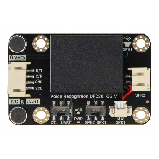 Gravity - автономний модуль розпізнавання голосу - I2C, UART - DFRobot SEN0539-EN