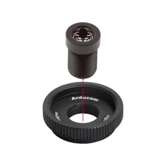 Об'єктив M1825ZH02S M12 25 мм 1/1.8'' з низьким рівнем спотворень - для камер ArduCam - ArduCam LN075