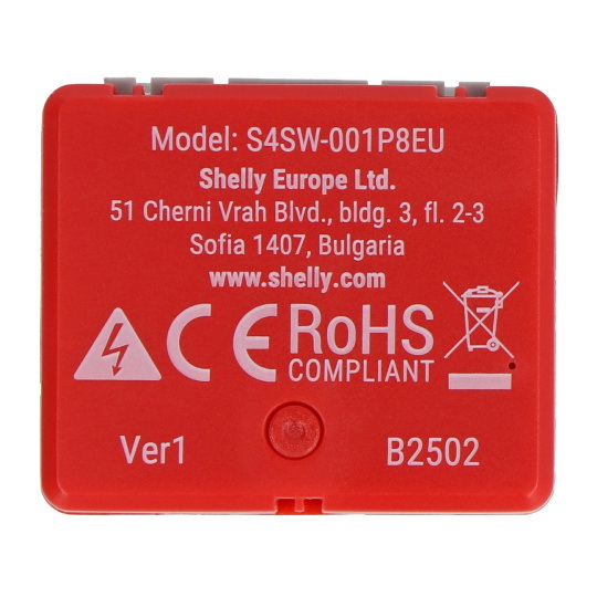 Shelly 1 PM Mini Gen4 - реле 240 В/8 А WiFi/Bluetooth/ZigBee/Matter - додаток для Android/iOS