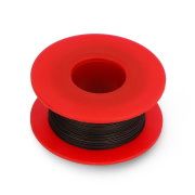Przewód montażowy KYNAR z miedzi srebrzonej - 0,25mm/AWG 30 - czarny - 50m