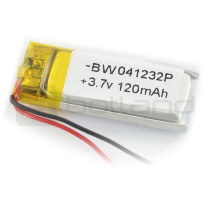Akumulator Li-Poly 120 mAh 3.7 0.4Wh