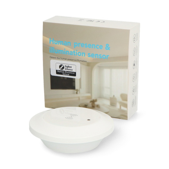 Tuya - Мікрохвильовий датчик присутності 230 В - ZigBee - Додаток для Android/iOS - RTX ZPS3