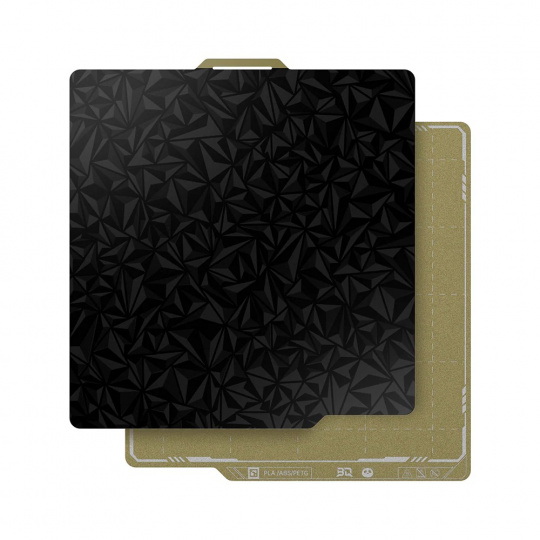 Двостороннє магнітне покриття BIQU Panda Textured PEI x Smooth PEO - для принтерів Bambu Lab P1, P2S, X1 та A1 - 257x257 мм
