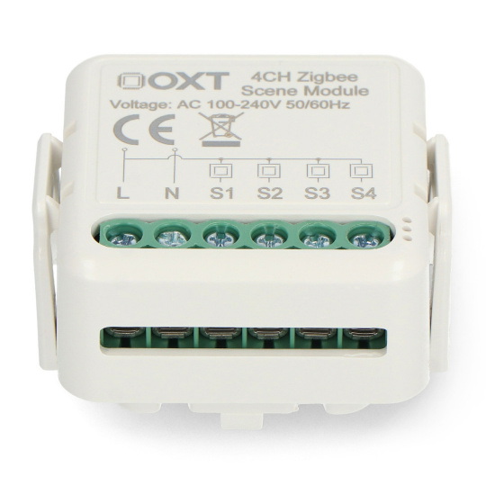 Tuya — 4-канальный мини-контроллер сцен ZigBee — 12 действий — 230 В — OXT T254