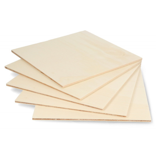 Фанера з тополі - 4 мм - 160x160 мм - 5 шт.