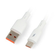 Przewód USB A - USB C 2.0 z podświetleniem - silikonowy - 1m - Akyga AK-USB-59