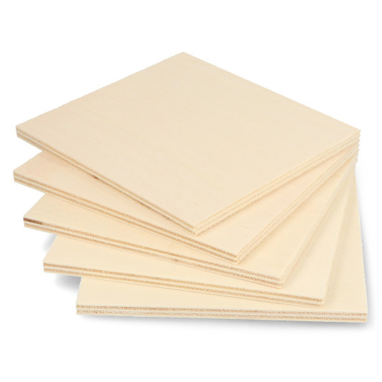 Фанера з тополі - 6 мм - 110x120 мм - 5 шт.