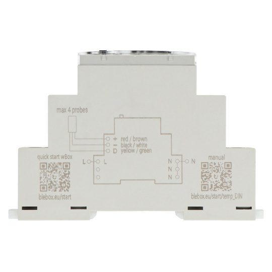 BleBox tempSensor DIN - датчик температури 230 В змінного струму - WiFi - додаток для Android/iOS