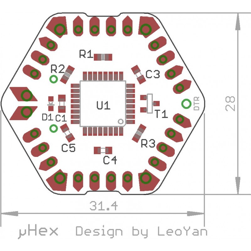 μHex Low Power Mikrokontroler - kompatybilny z Arduino
