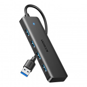Adapter 4w1 Hub USB typu A - 4x USB typu A 3.0 - czarny - Ugreen 25851