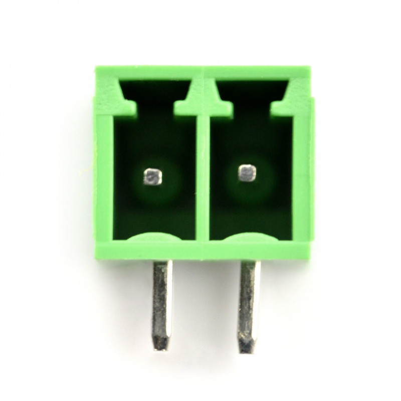 Listwa montażowa męska, 2-pinowa, raster 3,5mm, kątowa, zabudowana