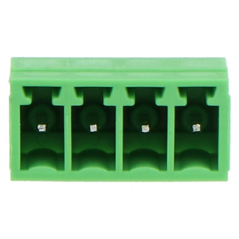 Listwa montażowa męska, 4-pinowa, raster 3,5mm, pionowa, zabudowana