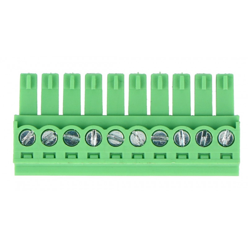 Listwa montażowa żeńska, 10-pinowa prosta, raster 3,5 mm