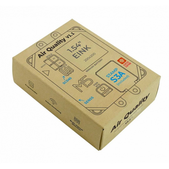 Air Quality Kit v1.1 - набір для вимірювання якості повітря - M5StampS3A + SEN55 + модуль розробки SCD40 - M5Stack K131-V11
