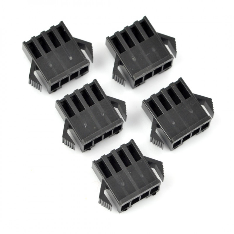 Obudowa gniazda żeńskiego 4-pinowego - raster 2,5mm