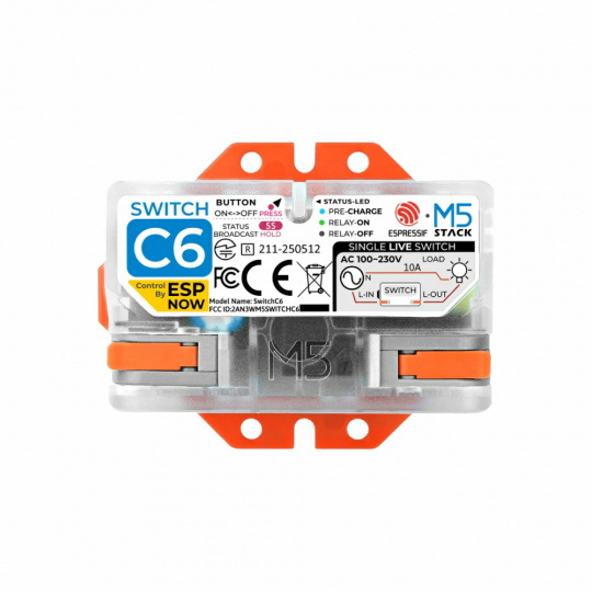 SwitchC6 - контролер для керування електричними ланцюгами - ESP32-C6 та WiFi - M5Stack K140