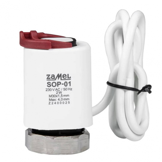 Zamel Supla ZSP-01 - набір для управління водяною теплою підлогою - планка управління LLM-01 + виконавчі елементи SOP-01 - 230V