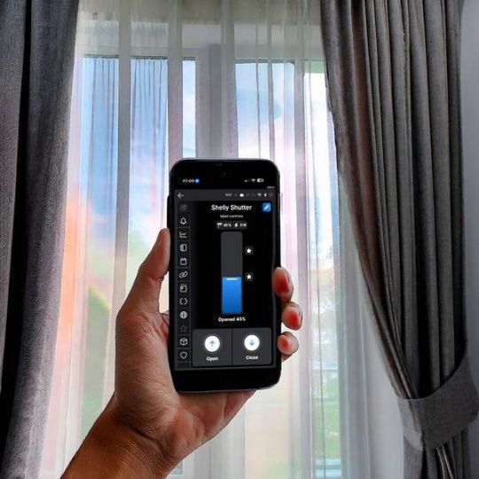 Shelly Shutter + BLU Button Tough 1 - контролер для ролет + кнопка активації дій та сцен - WiFi/Bluetooth