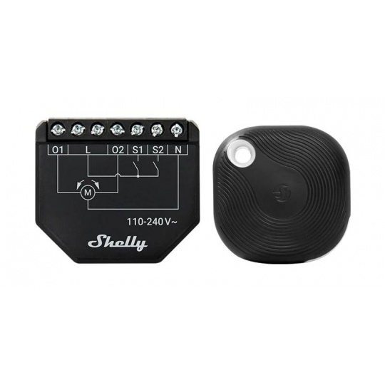Shelly Shutter + BLU Button Tough 1 - контролер для ролет + кнопка активації дій та сцен - WiFi/Bluetooth