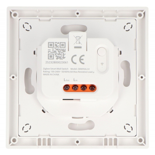 Sonoff ZBMINIL2-E Orb-ZBW1L - Розумний настінний вимикач ZigBee - 1-канальний - білий