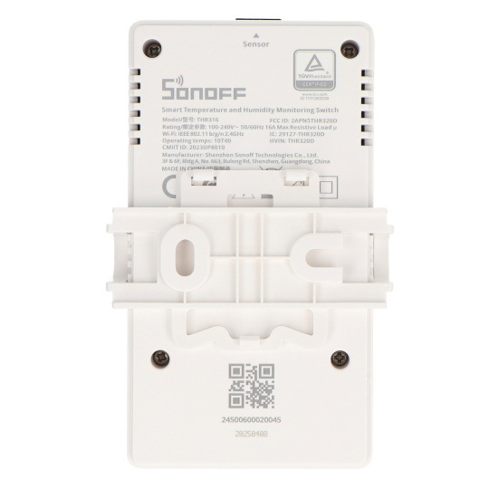Sonoff THR316 TH Origin - WiFi/Matter реле с функцией измерения температуры и влажности - 16 А - белый