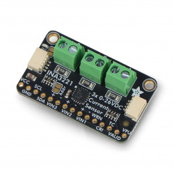 INA3221 - czujnik prądu i napięcia 0-26VDC 3,2A - 3-kanałowy - I2C ...