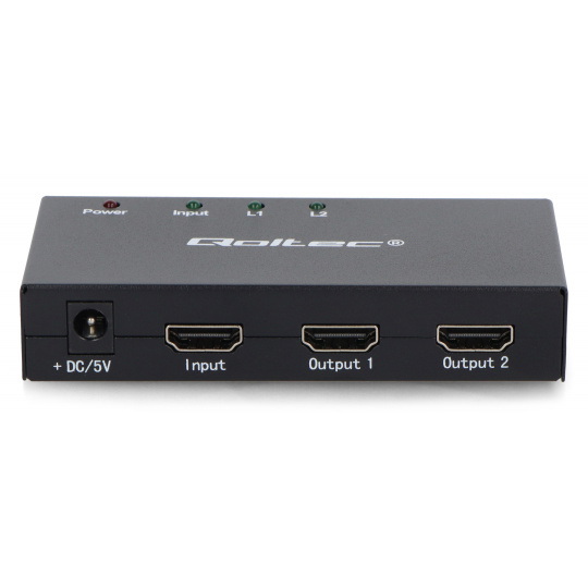 Активный разветвитель 2x HDMI 4K/2K 3,4 Гбит/с - Qoltec 51796