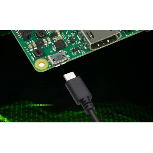 Блок питания Qoltec Super Quick PD - USB C 27 Вт 5,1 В/5 А для Raspberry Pi 5 - черный