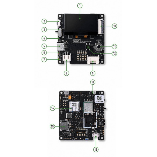 Wio Tracker L1 — модуль разработки LoRa Meshtastic с GPS, nRF52840 и OLED-экраном — Seeedstudio 114993648