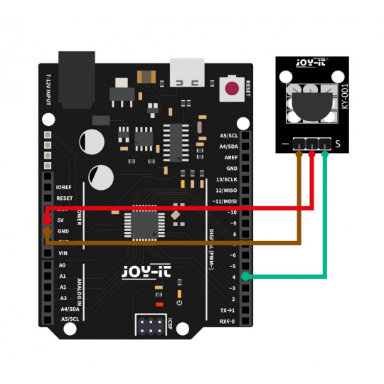 Цифровой 1-проводной датчик температуры DS18B20 - Joy-IT KY-001