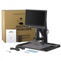 Mikroskop cyfrowy 318C - 1600x 12MPx 28 LED - ekran HD IPS 10,1'' +...