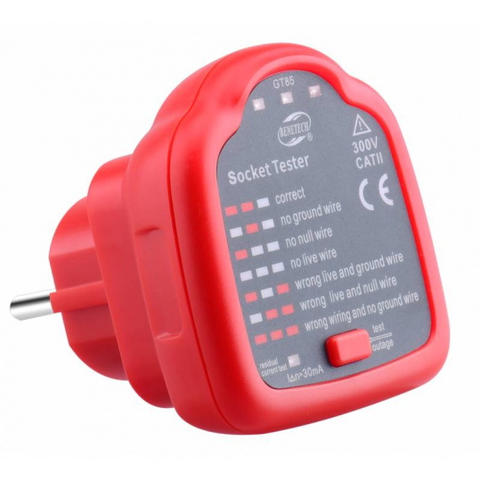 Тестер розеток ПЗВ 230 В - Benetech GT85
