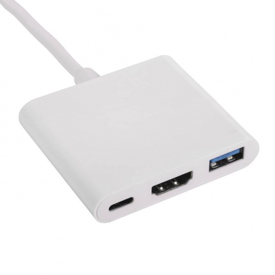 USB-концентратор USB-C — USB A 3.0, USB C и HDMI 4K — Akyga AK-AD-57
