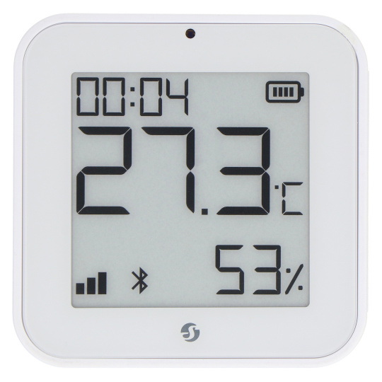Датчик температуры и влажности Shelly BLU H&T Display ZB с Bluetooth/ZigBee и дисплеем — белый.