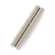 Magnes neodymowy okrągły 5x10mm - 10szt.
