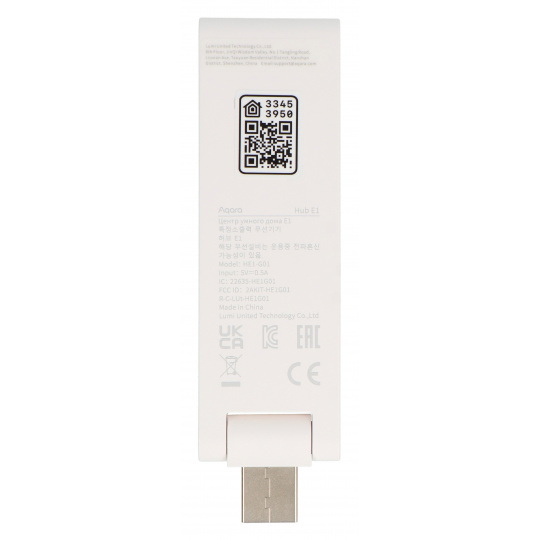 Aqara Hub E1 — шлюз ZigBee/WiFi — интерфейс USB