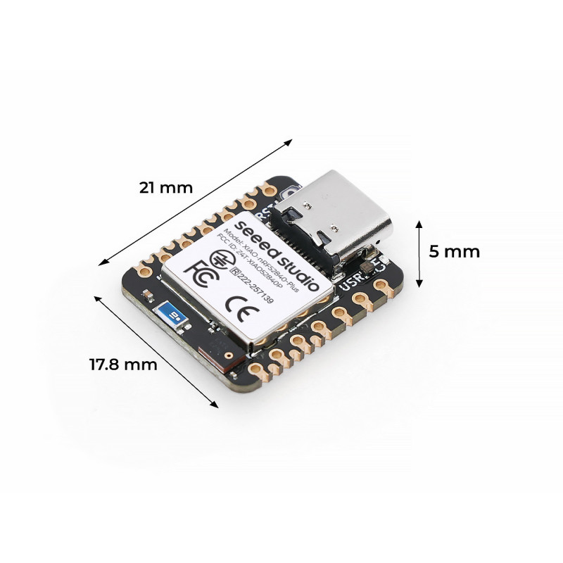 Seeed Xiao nRF52840 Sense Plus - BLE 5.4/NFC - IMU i mikrofon - Arduino/MicroPython - Seeedstudio 102010694