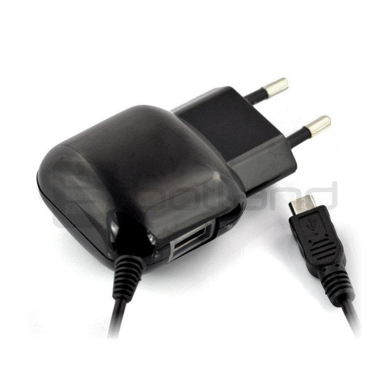 Zasilacz USB Reverse 2.4A microUSB + gniazdo USB