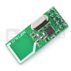 Moduł radiowy nRF24L01 2,4GHz - transceiver THT-  zielony
