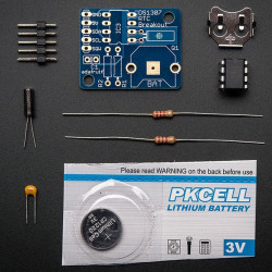 Zegar czasu rzeczywistego - RTC DS1307 + bateria - zestaw do samodzilnego montażu Adafruit