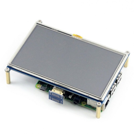 РК-TFT резистивний сенсорний екран 5 дюймів 800x480 пікселів HDMI + GPIO для Raspberry Pi 4/3/2/B+/Zero - Waveshare 10563