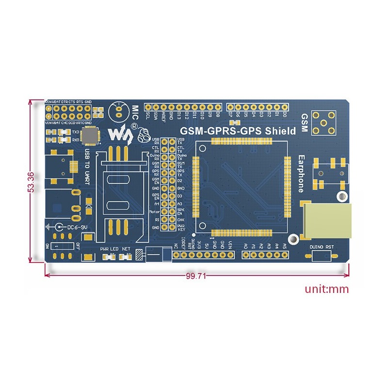GSM/GPRS/GPS Shield - nakładka na Arduino