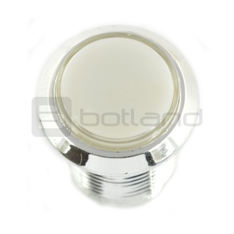 Push Button 3,3cm - białe podświetlenie