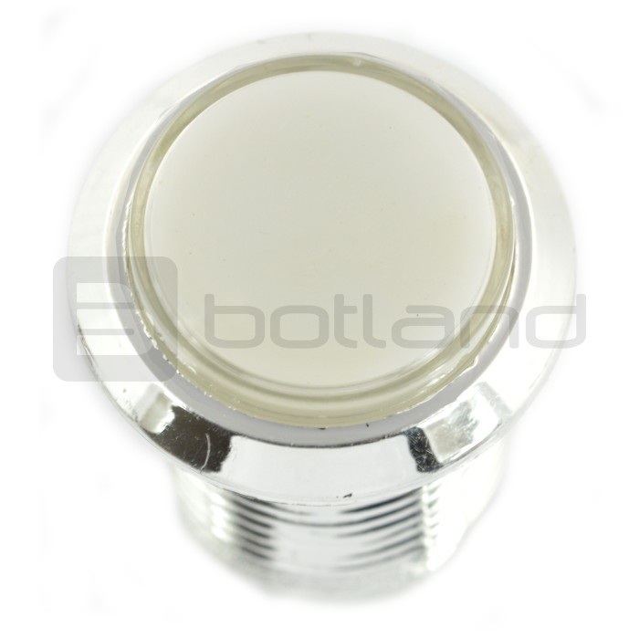 Push Button 3,3cm - białe podświetlenie